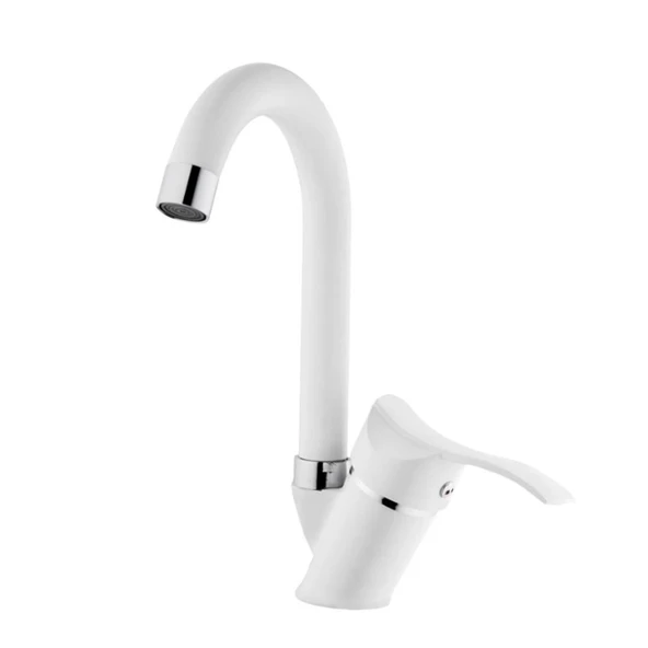 Venita Mat Beyaz Kuğu Lavabo Batarya Kiona