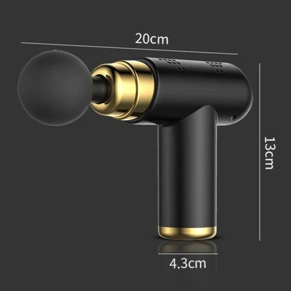 4 Başlıklı USB Şarj Olabilen Masaj Tabancası