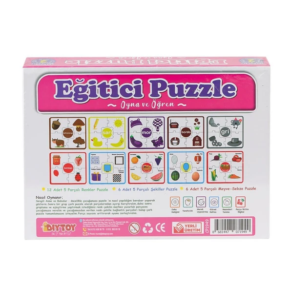 7194 Çark Puzzle Renkler Şekiller - 2