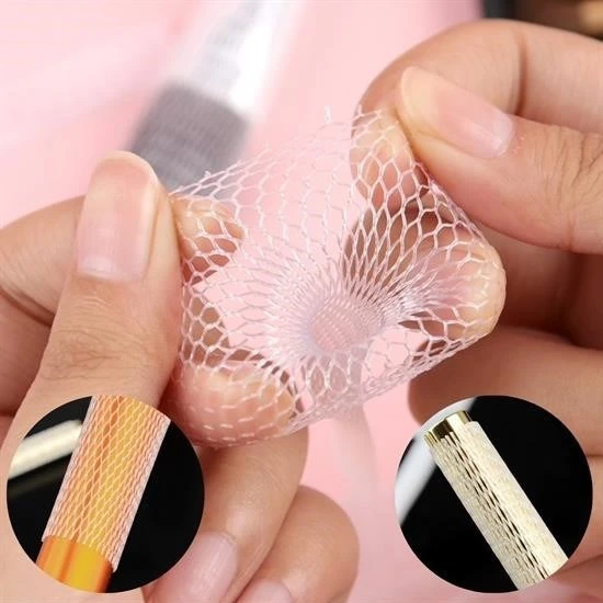 Makyaj Far Allık Kontür Eyeliner Fırça Malzemeleri Ürünleri Koruyucu File Kapak Örgü Kılıf S - 3