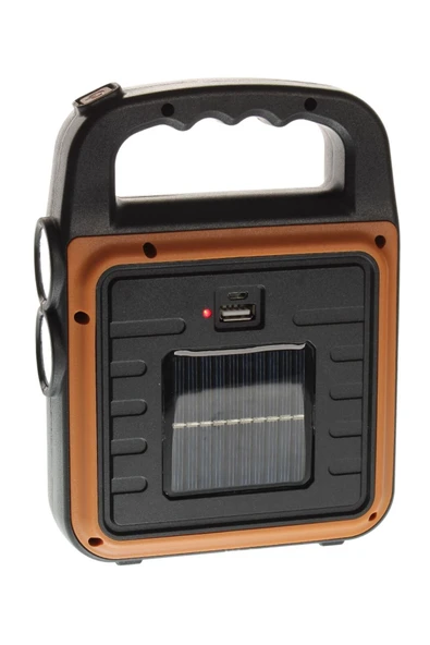 Taşınabilir 4 Farklı Fonksiyonlu Güneş Enerjili ve USB ile Şarj Olabilen Portatif Led Işıldak HS-8020 - 4