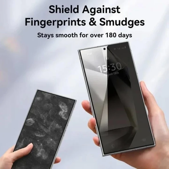 Samsung Galaxy S25 Ultra (6.9) Uyumlu Hayalet Kırılmaz Cam Tam Kaplayan Ekran Koruyucu - Resim 3