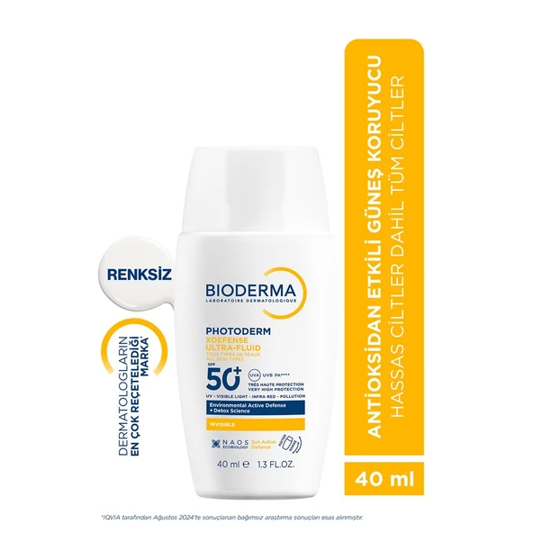 Bioderma Photoderm XDefense Spf50+ Tüm Cilt Tipleri Antioksidan Etkili Renksiz Güneş Kremi 40 ml - Resim 2