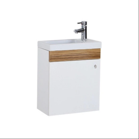 Elmas Lavabo Dolabı 45 cm Beyaz - Parlak Belly