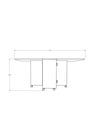 MDF Katlanır Mutfak Masası KM-12 - 6