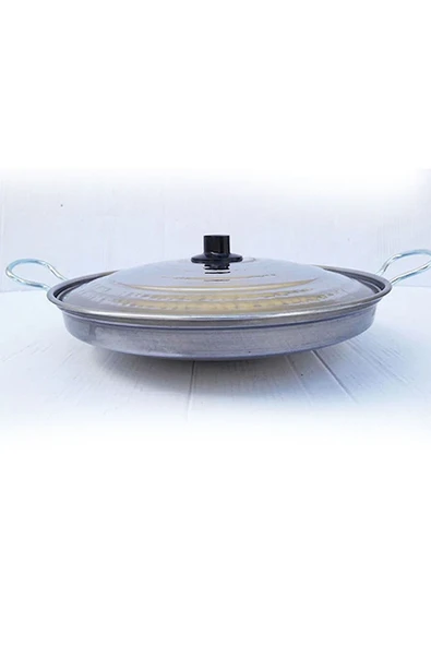 Kapaklı Saç Kavurma Tavası, Paslanmaz Krom Kavurma Tavası 35 Cm - 2
