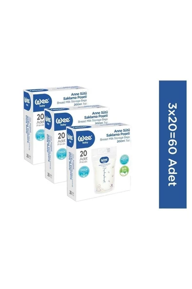 Süt Saklama Poşeti Seti (20x3 60 Adet) - Resim 2