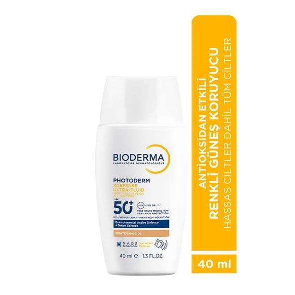 Bioderma Photoderm XDefense Spf50+ Tüm Cilt Tipleri Antioksidan Etkili Renkli Güneş Kremi Golden 40 ml - Resim 2