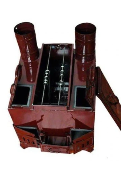 Demiray Emaye Büyük Boy Tokat Tandır Sobası + Şiş 10 Adet