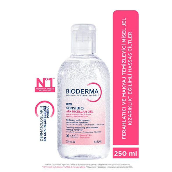 Bioderma Sensibio AR+ Durulama Gerektirmeyen Makyaj Temizleyici Misel Jel 250 ml - Resim 2