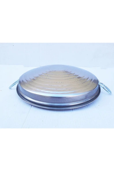 Krom Paslanmaz Kapaklı Kavurma Yemek Pişirme Sacı 40 Cm - 4