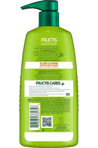 Garnier Fructis Sleek Shine Argan Yağlı Elektriklenme Karşıtı Saç Kremi 1LT - 2