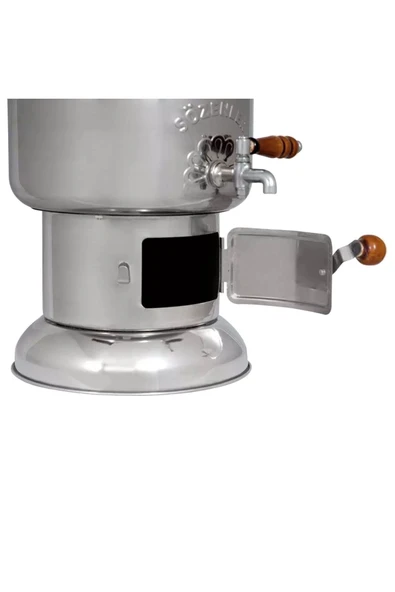 Porselen Kulplu 2,5 Litre Çelik Semaver Alüminyum Demlikli (TAŞIMA ÇANTALI) - 4