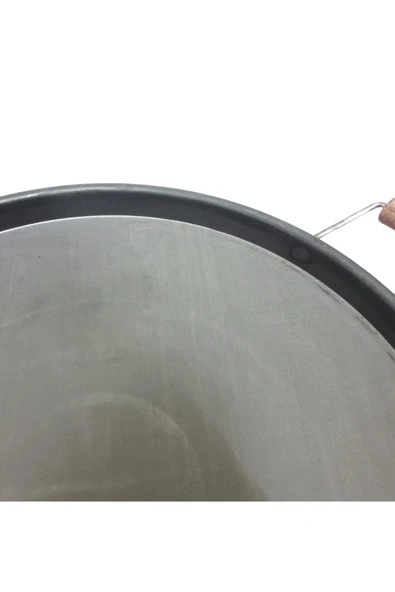 Kavurma Sacı 40 Cm Derin Saplı Ham Demir Kordonlu Kavurma Tavası - 2