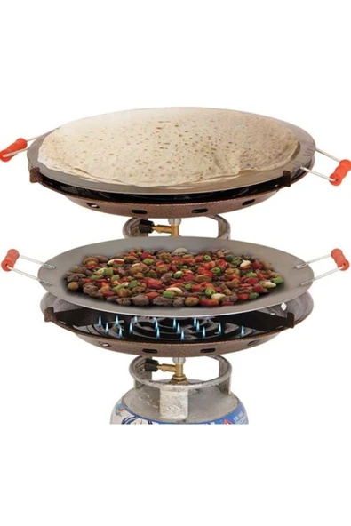 Çift Taraflı 30 cm Saç Kavurma Gözleme Sacı - 2