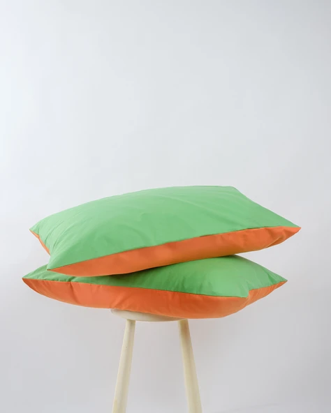 Cozy Home Popping Colors Yastık Kılıfı Venus Turuncu-Yeşil 50x70