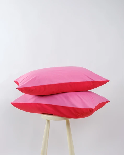 Cozy Home Popping Colors Yastık Kılıfı Cherie Kırmızı-Fuşya 50x70