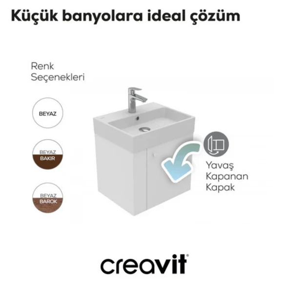 Font Lavabo Dolabı 50 cm Beyaz - 4