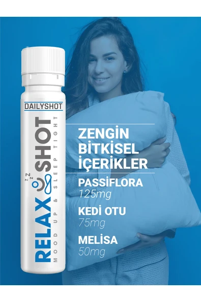 HANGOVERSHOT RelaxShot Stressiz ve Derin Uyku, Relax Shot Bitkisel Uyku Düzenleyici - 8