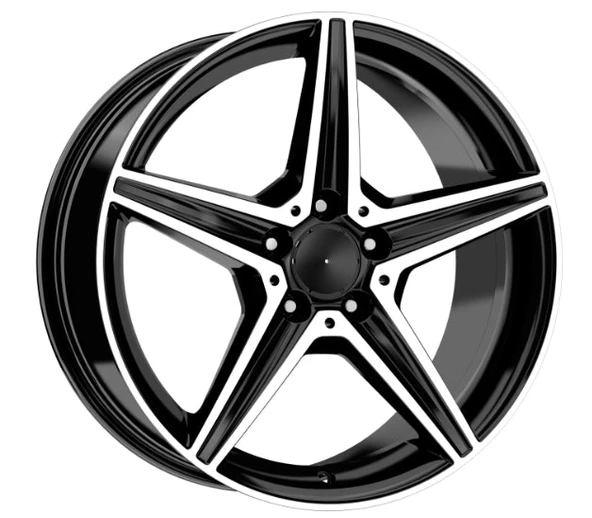 R1 Wheels 18 inç 5*112 ET48 Parlak Siyah Jant Takımı (J-3409)