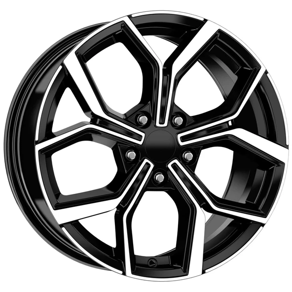 R1 Wheels 17 inç 5*100 ET45 Parlak Siyah Jant Takımı (J-1183)