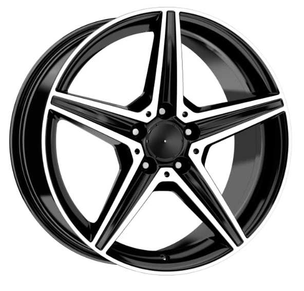 R1 Wheels 19 inç 5*112 ET43 Parlak Siyah Jant Takımı (J-3411)