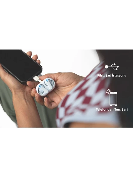 Skullcandy Ecobuds Tws Kablosuz Kulak İçi Kulaklık Glacier Mavi - 9