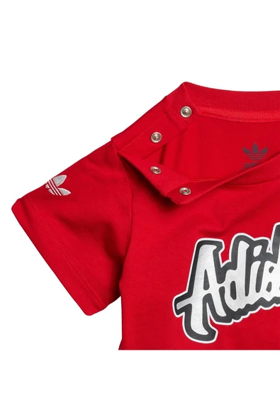 adidas Bebek  Kırmızı  BEBEK ESOFMAN TAKIMI SHORT TEE SET JC9102 - 3