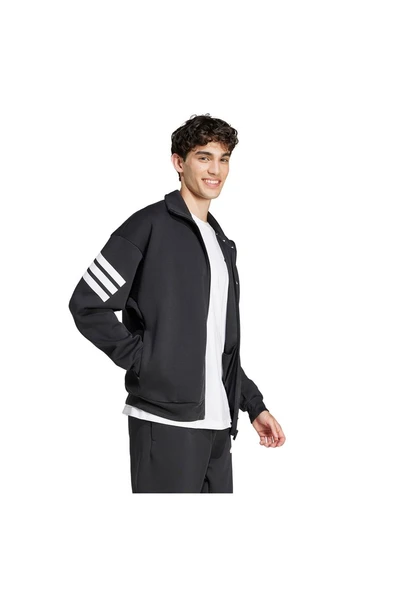 adidas Erkek  Siyah  Ceket M FI 3S TT JD4885 - 4