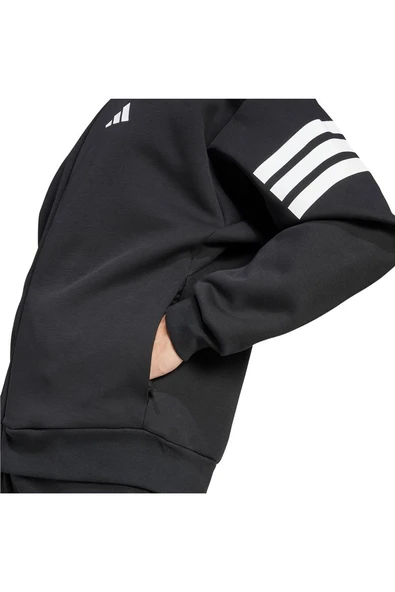 adidas Erkek  Siyah  Ceket M FI 3S TT JD4885 - 6