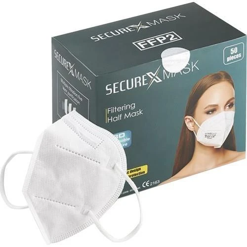 Securex Mask FPP2 Ventilsiz N95 Maske 50 li Paket