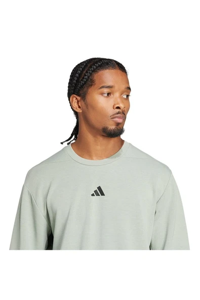 adidas Erkek  Yeşil  SWEATSHIRT (LONG SLEEVE) D4T CREW SWEATS JI8166 - 5