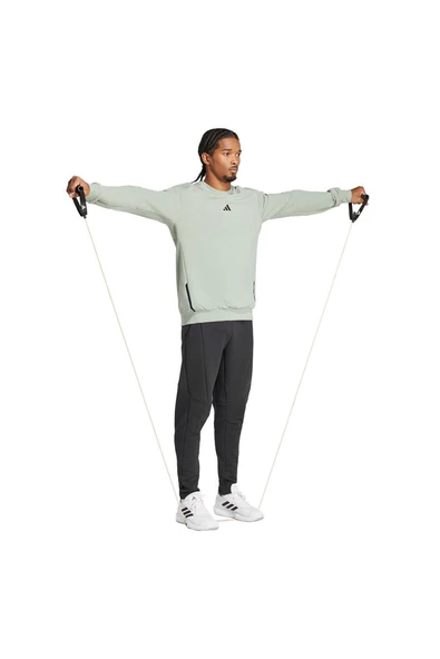 adidas Erkek  Yeşil  SWEATSHIRT (LONG SLEEVE) D4T CREW SWEATS JI8166 - 4