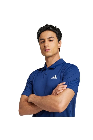 adidas Erkek  Mavi  POLO T-SHIRT CLUB POLO JF8507 - Resim 4