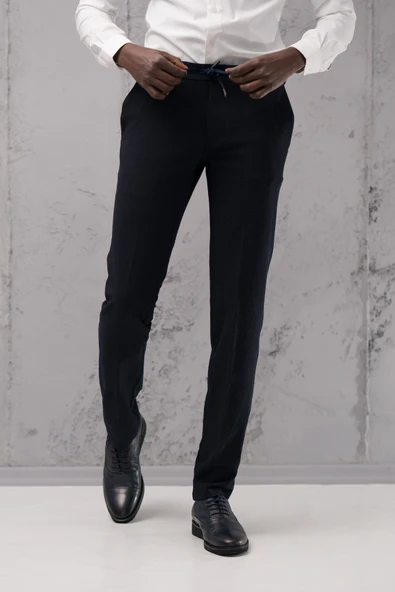 Ecer Regular Fit Yan Cepli Kışlık Gofre Kumaş Pantolon - 9