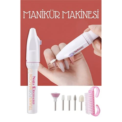Pilli Manikür Makinesi Tırnak Törpü Seti