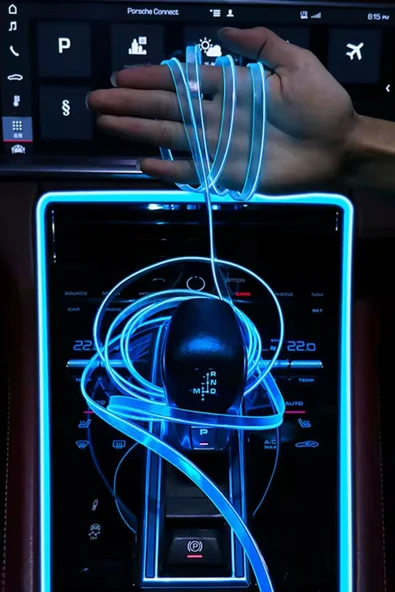 Araç Içi Buz Mavi Neon Ledi Ip Led Torpido Ledi 2 Metre Neon Led - Resim 2