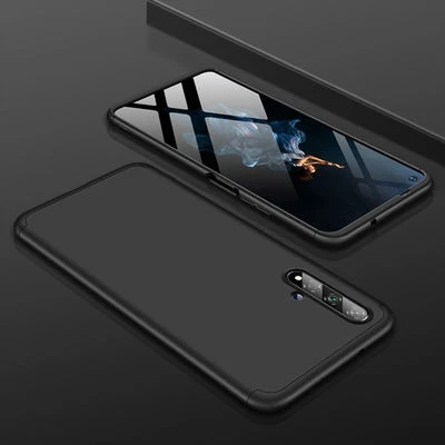 Honor 20 Kılıf 3 Parçalı Şık Patch Sert Silikon Kapak