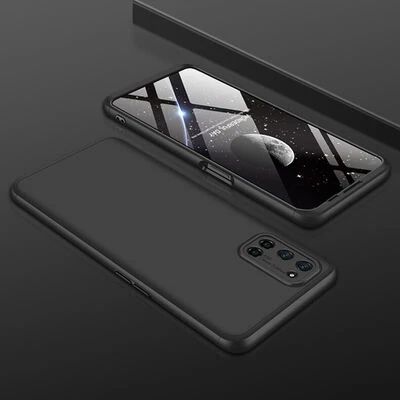 Oppo A52 Kılıf 3 Parçalı Şık Patch Sert Silikon Kapak