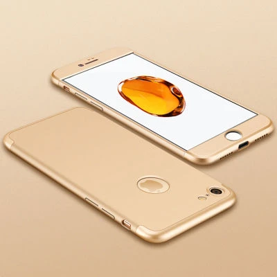 iPhone 7 Kılıf 3 Parçalı Şık Patch Sert Silikon Kapak