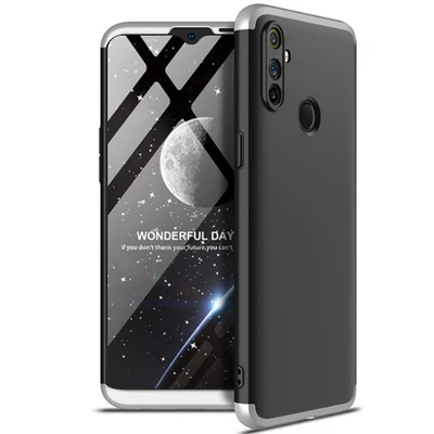 Realme 6İ Kılıf 3 Parçalı Şık Patch Sert Silikon Kapak