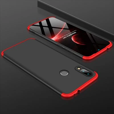 Huawei P Smart 2019 Kılıf 3 Parçalı Şık Patch Sert Silikon Kapak