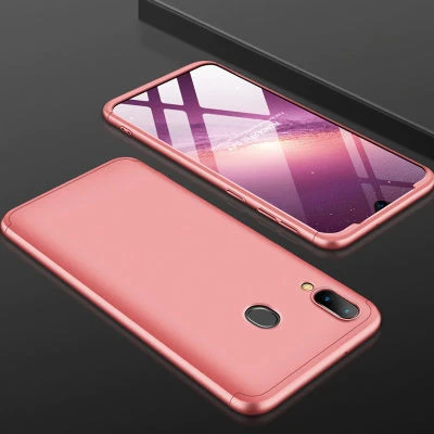 Huawei P Smart 2019 Kılıf 3 Parçalı Şık Patch Sert Silikon Kapak