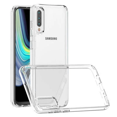 Samsung Galaxy A50 Kılıf Tam Koruma Sağlayan Sert Avila Premium Şeffaf Tank Kapak