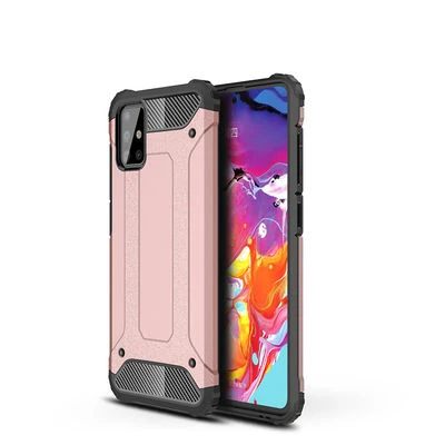 Galaxy A71 Kılıf Darbelere Dayanıklı Çift Katmanlı Alvika Premium Sert Silikon Kapak
