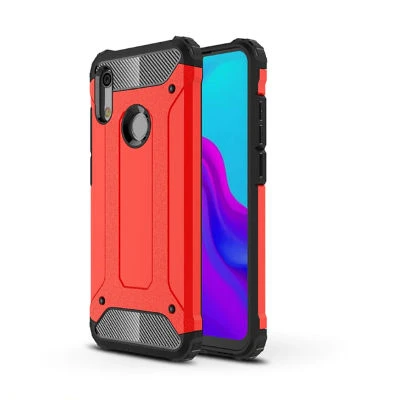 Huawei Y6 2019 Kılıf Darbelere Dayanıklı Çift Katmanlı Alvika Premium Sert Silikon Kapak