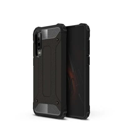 Huawei P30 Lite Kılıf Darbelere Dayanıklı Çift Katmanlı Alvika Premium Sert Silikon Kapak