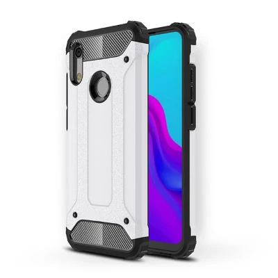 Huawei Y6 2019 Kılıf Darbelere Dayanıklı Çift Katmanlı Alvika Premium Sert Silikon Kapak