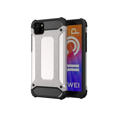 Huawei Y5P Kılıf Darbelere Dayanıklı Çift Katmanlı Alvika Premium Sert Silikon Kapak