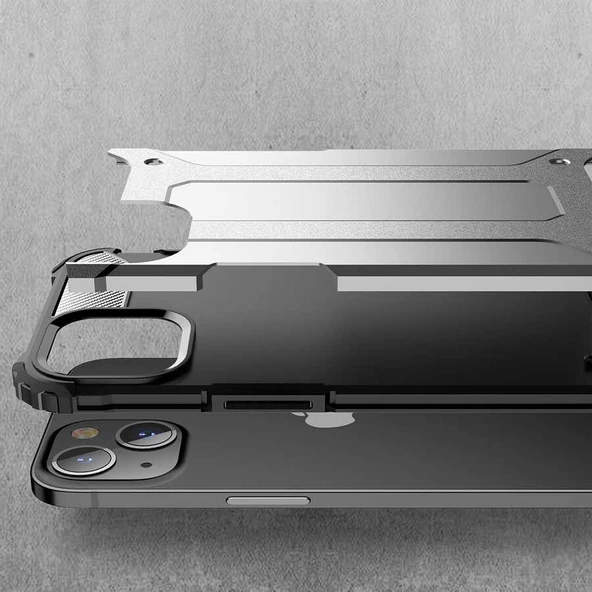 Huawei P40 Lite E Kılıf Darbelere Dayanıklı Çift Katmanlı Alvika Premium Sert Silikon Kapak - 3